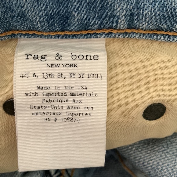 Rag & Bone The Dre Boyfriend Skinny Thrasher Size 25 - Picture 7 of 8